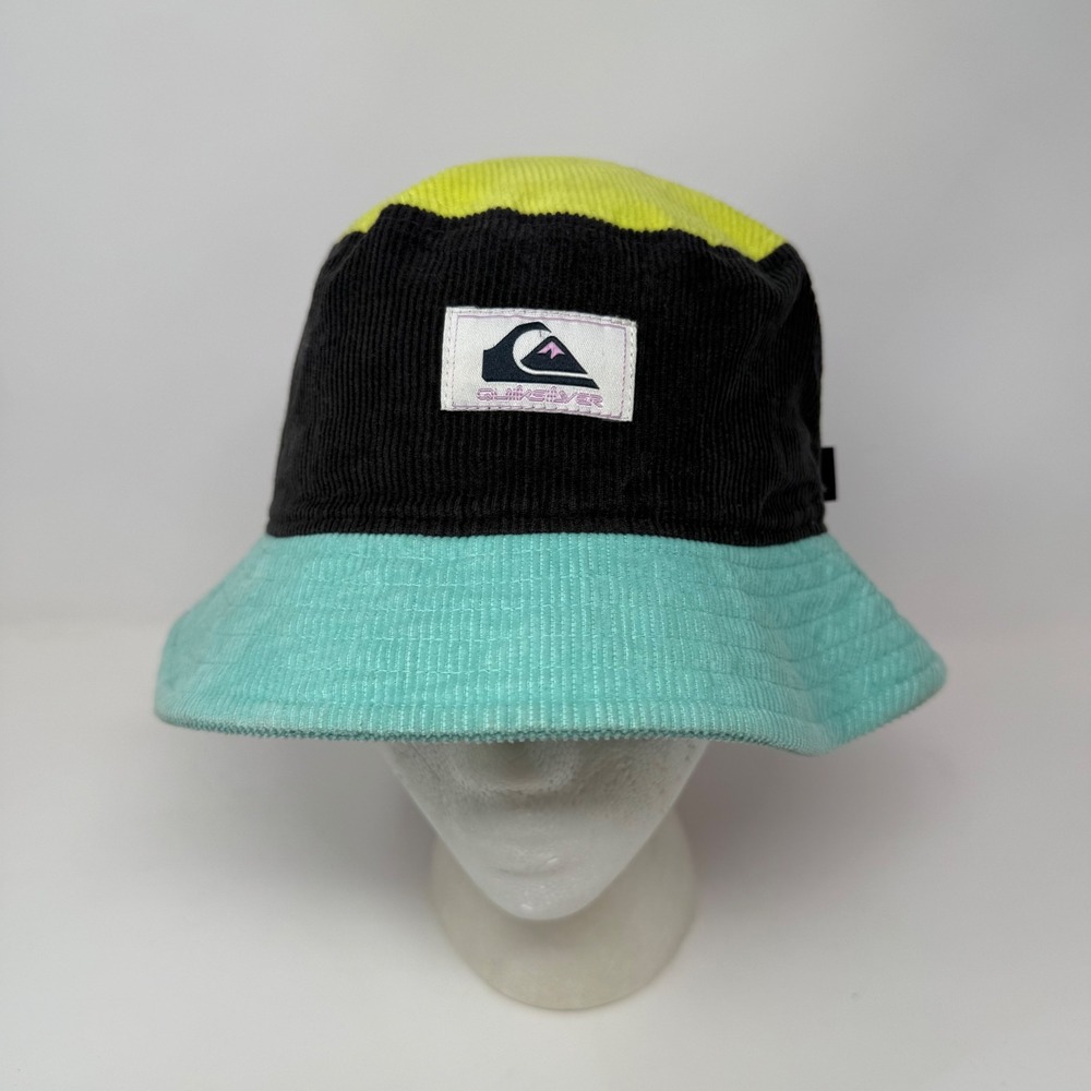 Quiksilver Women's Nostalgia Bucket Hat-Tarmac Neon Yellow Aqua Purple OSFM